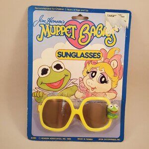 Muppets Childs Kids Sunglasses Kermit Frog Yellow Square Vintage Muppet Babies